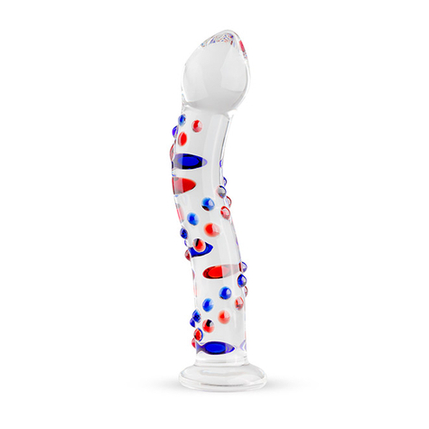 Gode : dotted glass dildo