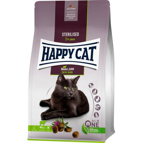 Happy cat agneau de pâturage adultee stérilisé 4 kg