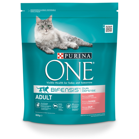 Purina one bifensis adultee riche en saumon 800g