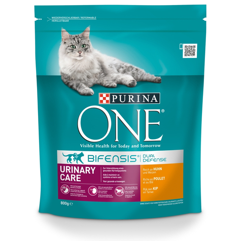 Purina one b b bifensis soins urinaires riche en poulet 800 g