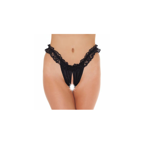 Froufrous noir ouvert brief