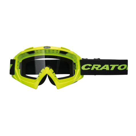 Lunettes vtt cratoni c-rage jaune fluo brillant, verre transparent     