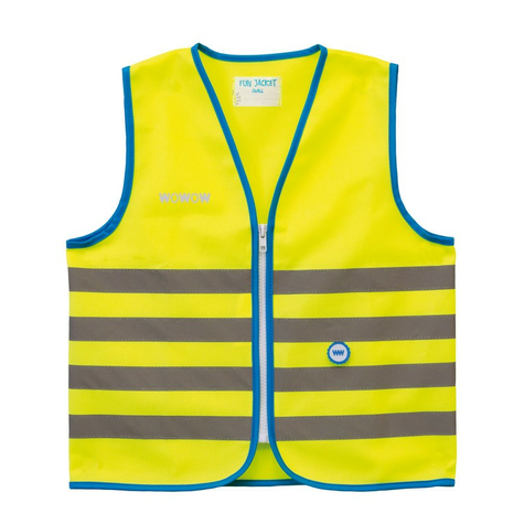 Gilet de suritwowow fun jacket pour enfant jaune avec rayures rlhissantes gr. M.