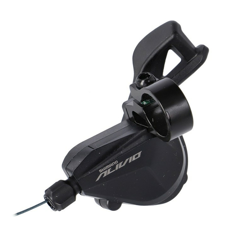 Levier de vitesses shimano alivio sl-m3100-2l 2 vitesses, gauche, 1800mm, rapidfire, noir / si.