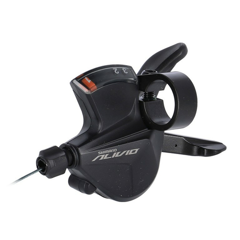 Levier de vitesses shimano alivio sl-m3100l 3 voies, gauche, 1800mm, rapidfire, noir / si.