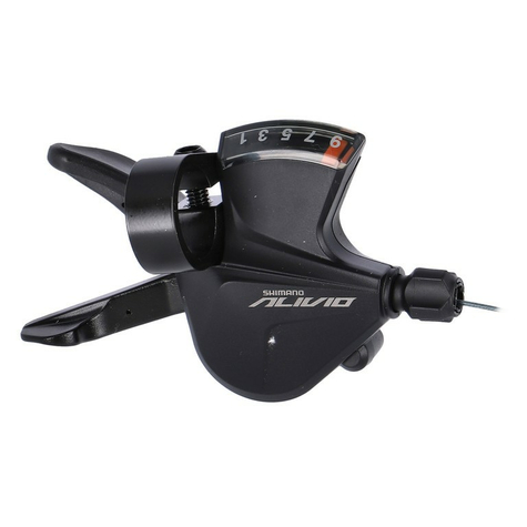 Levier de vitesses shimano alivio sl-m3100r 9 vitesses, droite, 2050mm, rapidfire, noir / si.