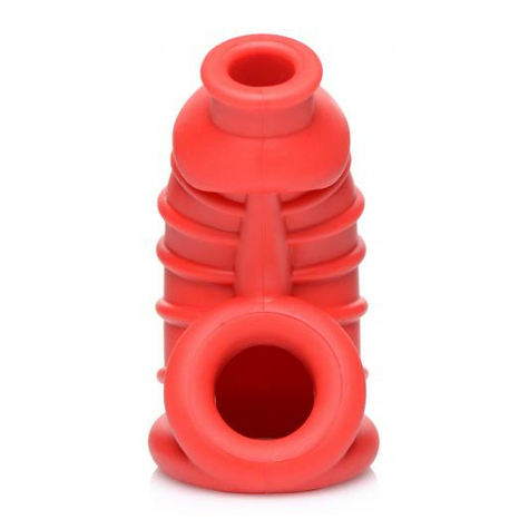 Red Chamber - Silicone Cock Cage - Red