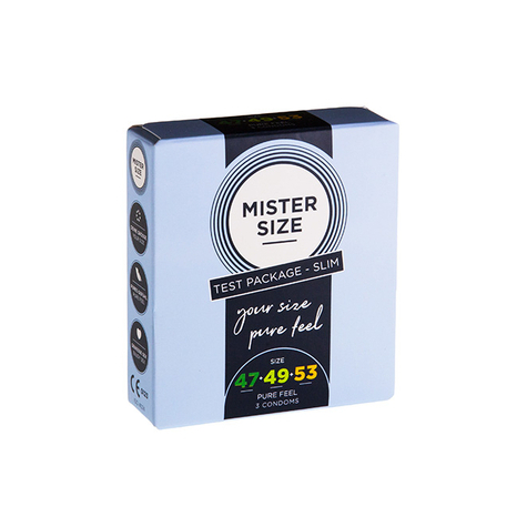 Mister Size - Pure Feel - 47, 49, 53 Mm 3 Pack - Tester