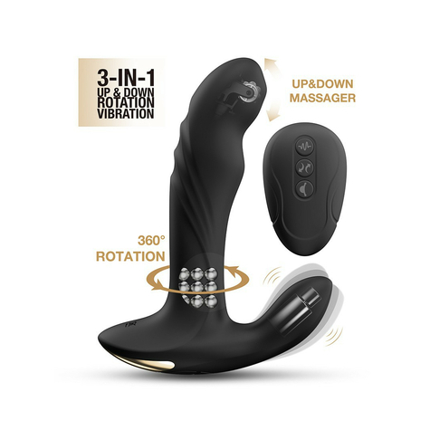 Dorcel - multi p-joy - appareil de massage de la prostate avec télécommande - noir