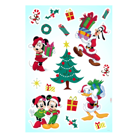 Wall Tattoo - Mickey Christmas Presents - Size 50 X 70 Cm