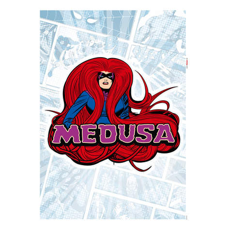 Autocollant mural - medusa comic classic - taille 50 x 70 cm