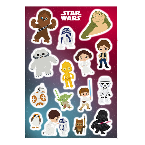 Wall Tattoo - Star Wars Little Heroes - Size 50 X 70 Cm