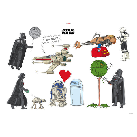 Autocollant mural - traitement star wars - taille 100 x 70 cm