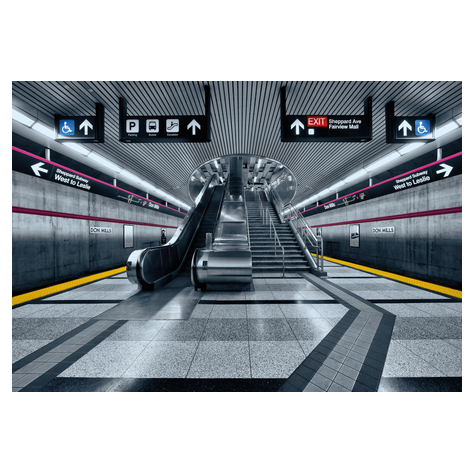 Photomurals  Photo Wallpaper - Subway - Size 368 X 254 Cm