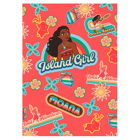 Non-Woven Wallpaper - Moana Island Girl - Size 200 X 280 Cm