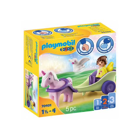 Playmobil 1.2.3 - Einhornkutsche Mit Fee (70401)