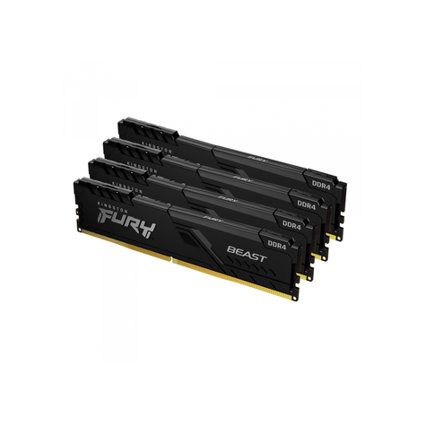 Kingston fury beast ddr4 kit 4 x 32gb dimm 288pin 3600mhz kf436c18bbk4/128