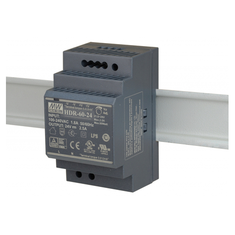 D-link 60w 24vdc ultra slim din rail psu dis-h60-24