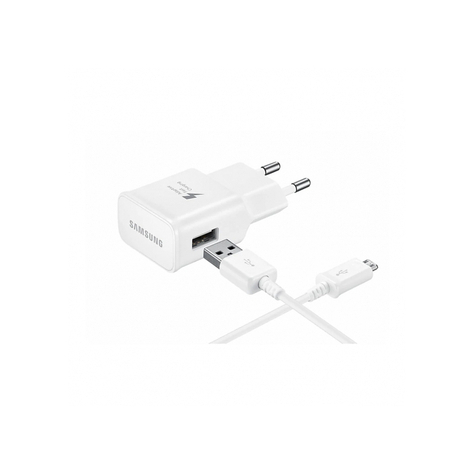 Câble samsung type c - chargeur usb 2a - blanc - ep-ta200ewe+ep-dg970