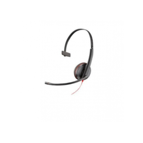 Poly blackwire 3215 casque usb type-a noir/rouge - 209746-22