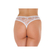 Motif sheer crotchless blanc g-string