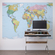 Papier peint photo - world map - dimensions 270 x 188 cm